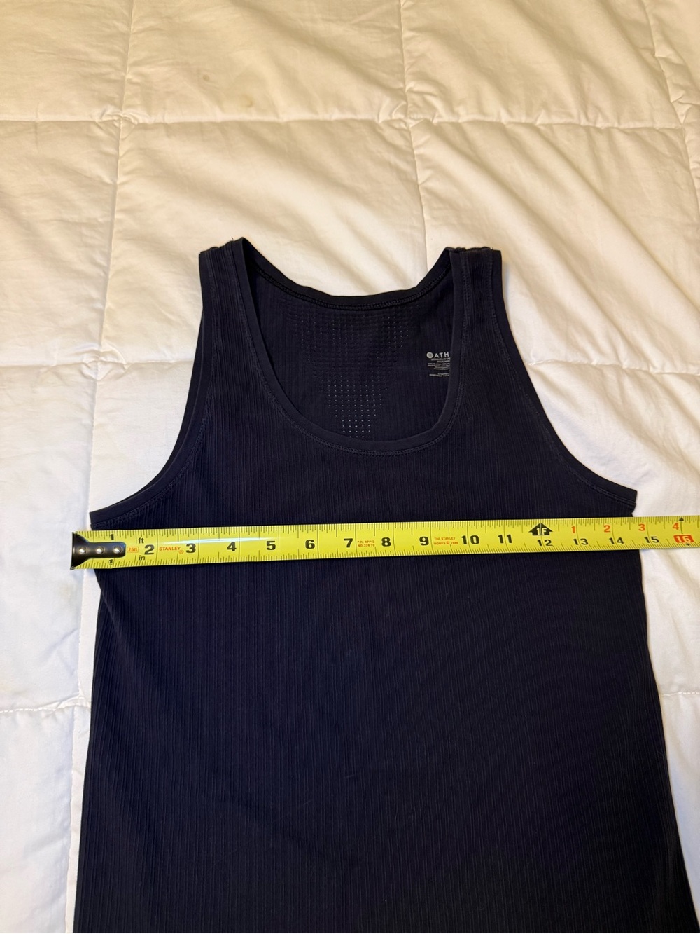 Athleta Navy Ribbed Tank Top - Picture 4 of 6